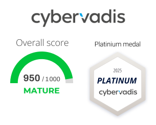 score CyberVadis, 950/1000